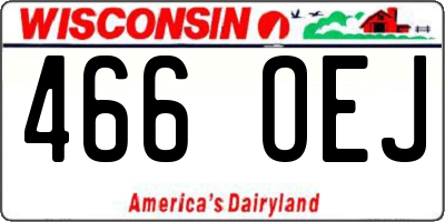 WI license plate 466OEJ