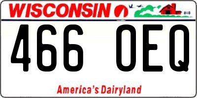 WI license plate 466OEQ