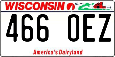 WI license plate 466OEZ