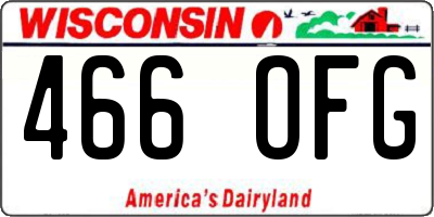 WI license plate 466OFG