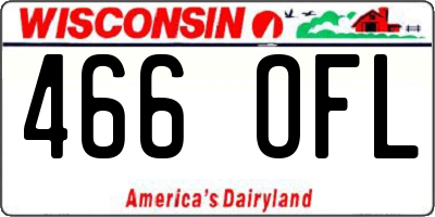 WI license plate 466OFL