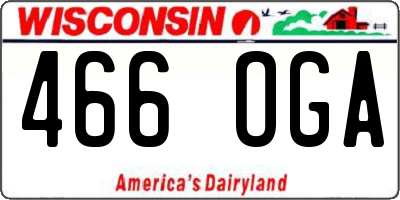 WI license plate 466OGA