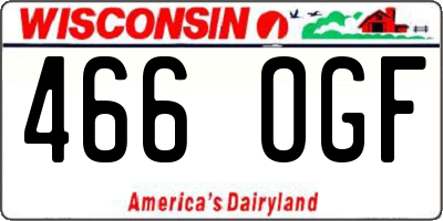 WI license plate 466OGF