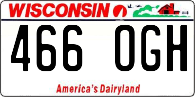 WI license plate 466OGH