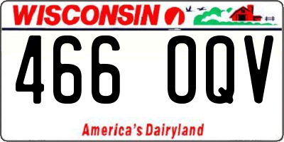 WI license plate 466OQV