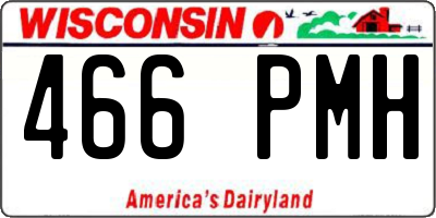 WI license plate 466PMH