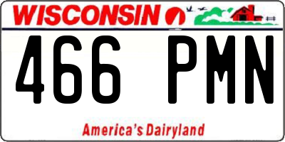 WI license plate 466PMN
