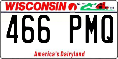 WI license plate 466PMQ