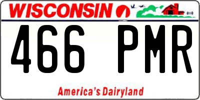 WI license plate 466PMR