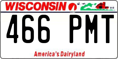 WI license plate 466PMT