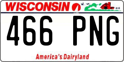 WI license plate 466PNG