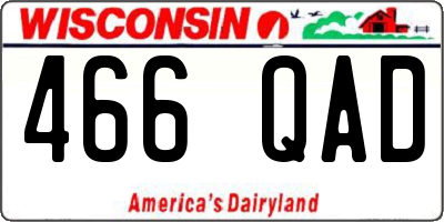 WI license plate 466QAD