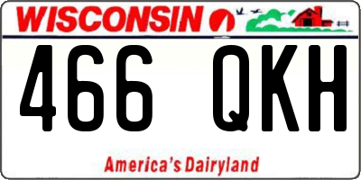 WI license plate 466QKH
