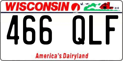 WI license plate 466QLF