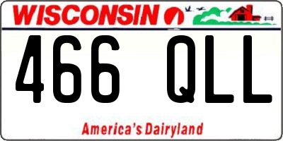 WI license plate 466QLL