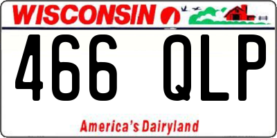 WI license plate 466QLP