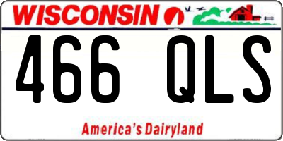 WI license plate 466QLS