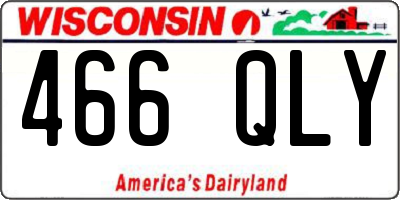 WI license plate 466QLY