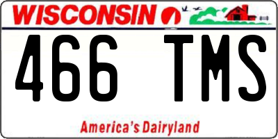 WI license plate 466TMS