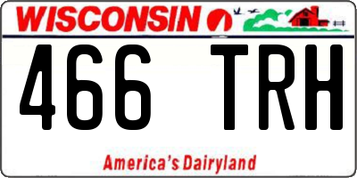 WI license plate 466TRH