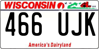 WI license plate 466UJK