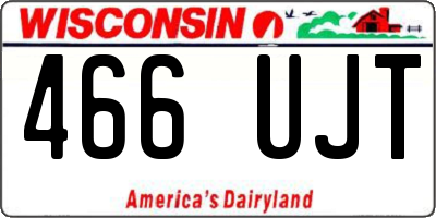 WI license plate 466UJT
