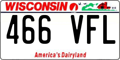 WI license plate 466VFL