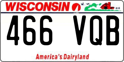 WI license plate 466VQB