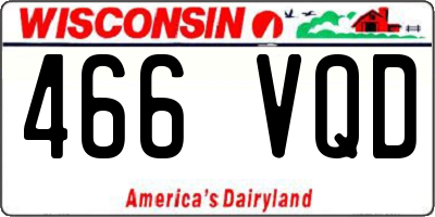 WI license plate 466VQD