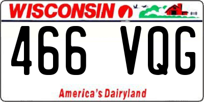 WI license plate 466VQG