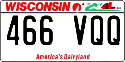 WI license plate 466VQQ