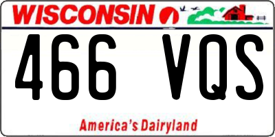 WI license plate 466VQS