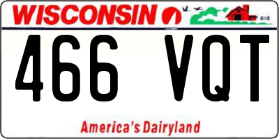 WI license plate 466VQT