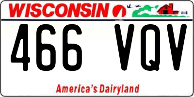 WI license plate 466VQV