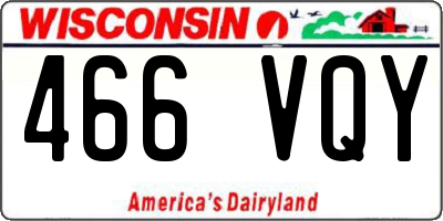 WI license plate 466VQY