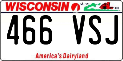 WI license plate 466VSJ
