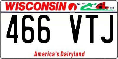 WI license plate 466VTJ