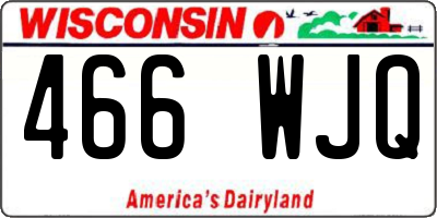 WI license plate 466WJQ
