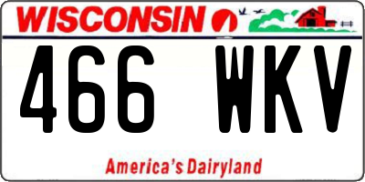 WI license plate 466WKV