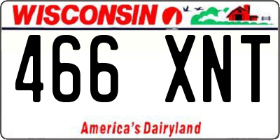 WI license plate 466XNT