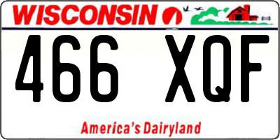 WI license plate 466XQF