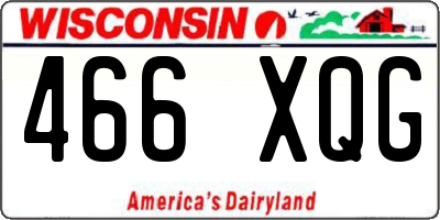 WI license plate 466XQG