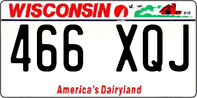WI license plate 466XQJ