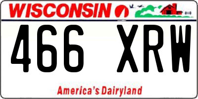 WI license plate 466XRW
