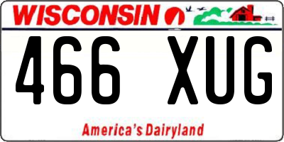 WI license plate 466XUG