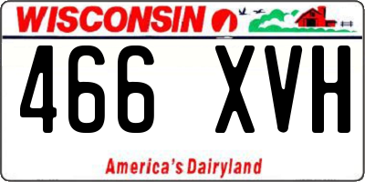 WI license plate 466XVH