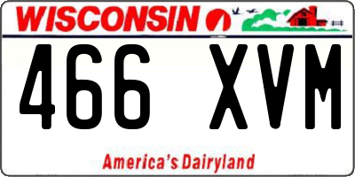 WI license plate 466XVM
