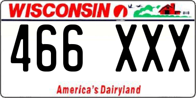 WI license plate 466XXX