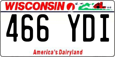 WI license plate 466YDI
