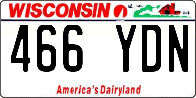 WI license plate 466YDN